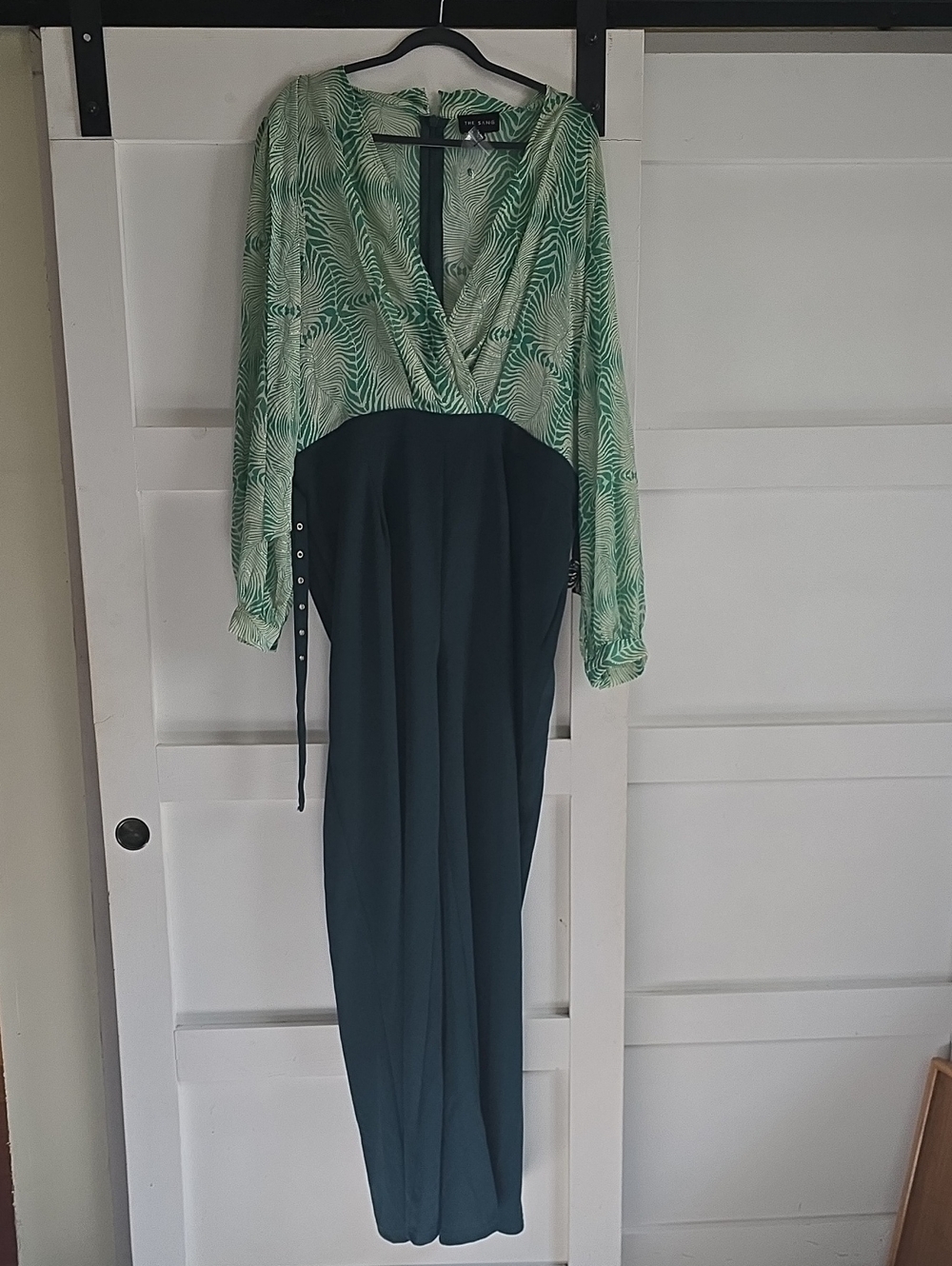 Make All Heads Turn -Green Patterned Jumpsuit